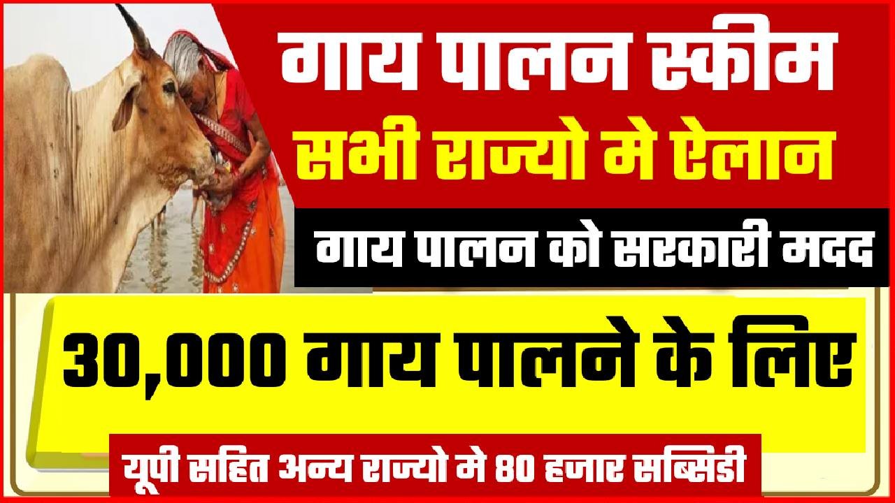 गाय खरीदने पर 33000 की सब्सिडी और फर्श के सीमेंटीकरण के लिए 8000 रूपए, सरकार ने लाई नई स्कीम, जाने इस योजना का लाभ उठाने के लिए कैसे करे आवेदन